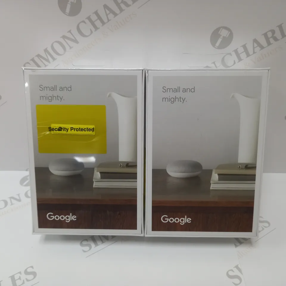 2 BRAND NEW BOXED GOOGLE NEST MINI (2ND GEN) WITH GOOGLE ASSISTANT - CHALK