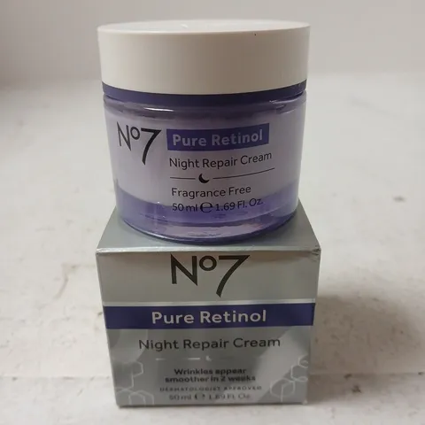 BOXED NO7 PURE RETINOL NIGHT REPAIR CREAM - 50ML