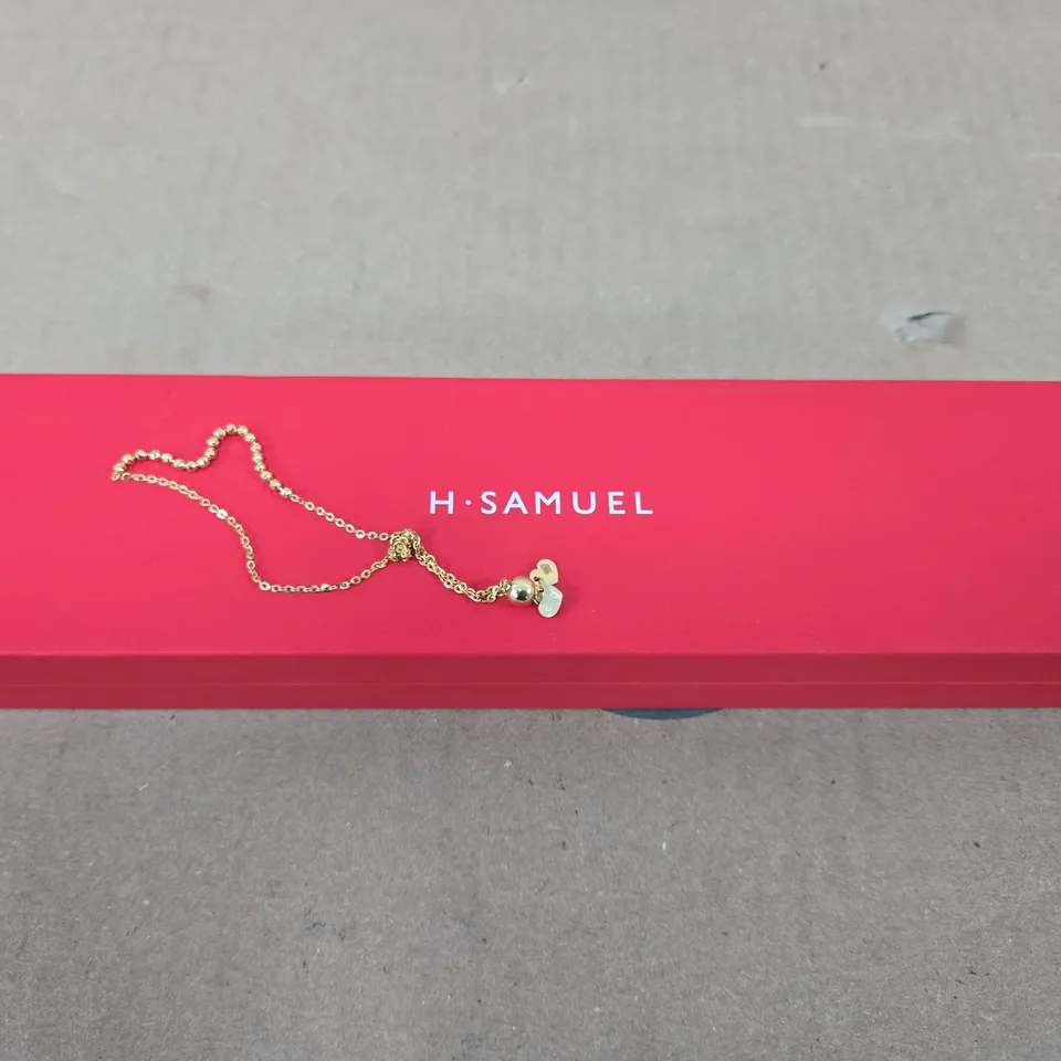 H.SAMUEL YELLOW GOLD BOLO BRACELET 