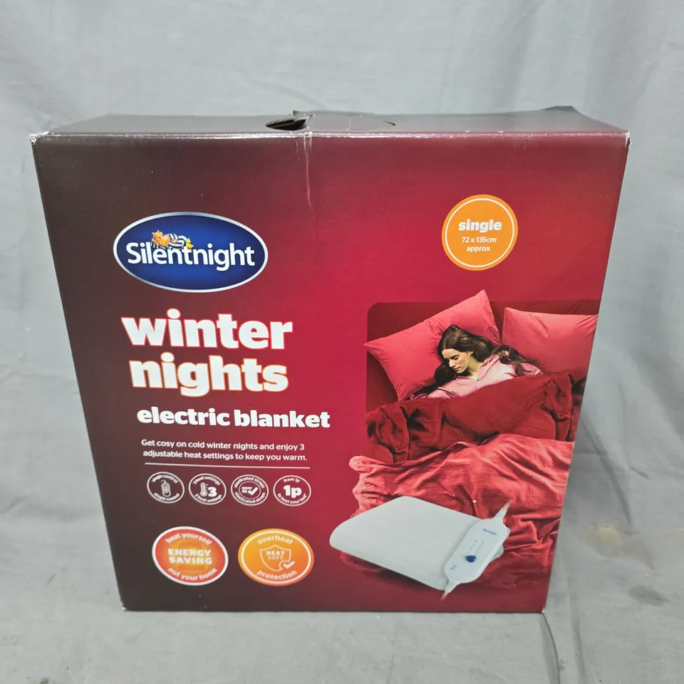 SILENTNIGHT WINTER NIGHTS ELECTRIC BLANKET - SINGLE 