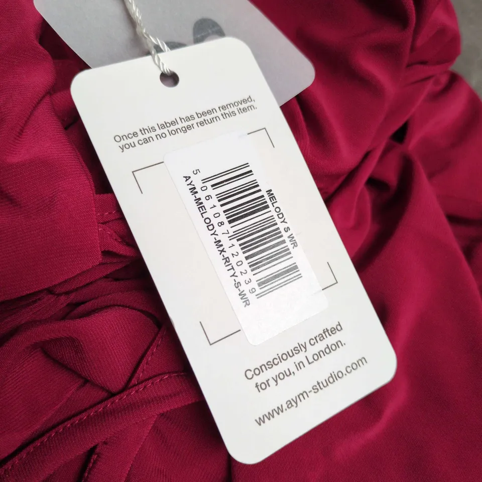 AYM STUDIO MAGENTA DRAPED DRESS – WOMEN'S, SIZE S
