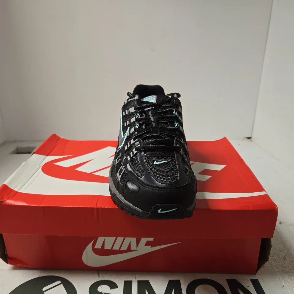 NIKE P-6000 TRAIL RUNNING SHOES – BLACK WITH TURQUOISE ACCENTS UK 10
