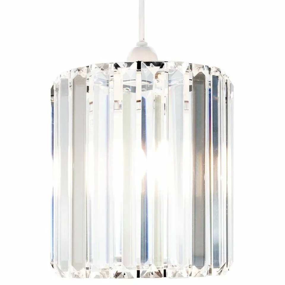 BOXED HAPPY HOMEWARES CLEAR GLASS PENDANT LIGHT SHADE