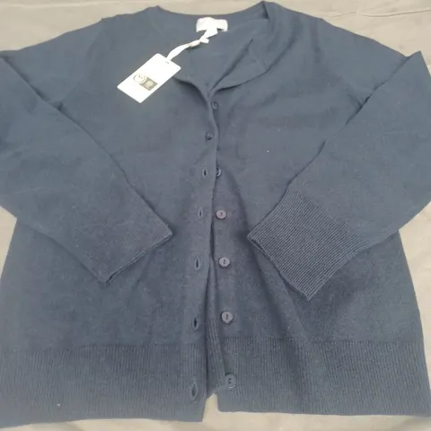 PURE COLLECTION CARDIGAN, NAVY - UK SIZE 12