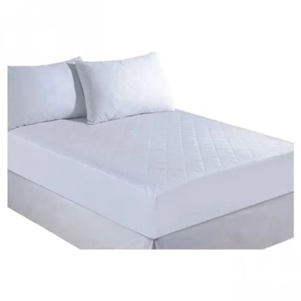 BAGGED HYPOALLERGENIC QUILTED MATTRESS PROTECTOR // SIZE: DOUBLE 