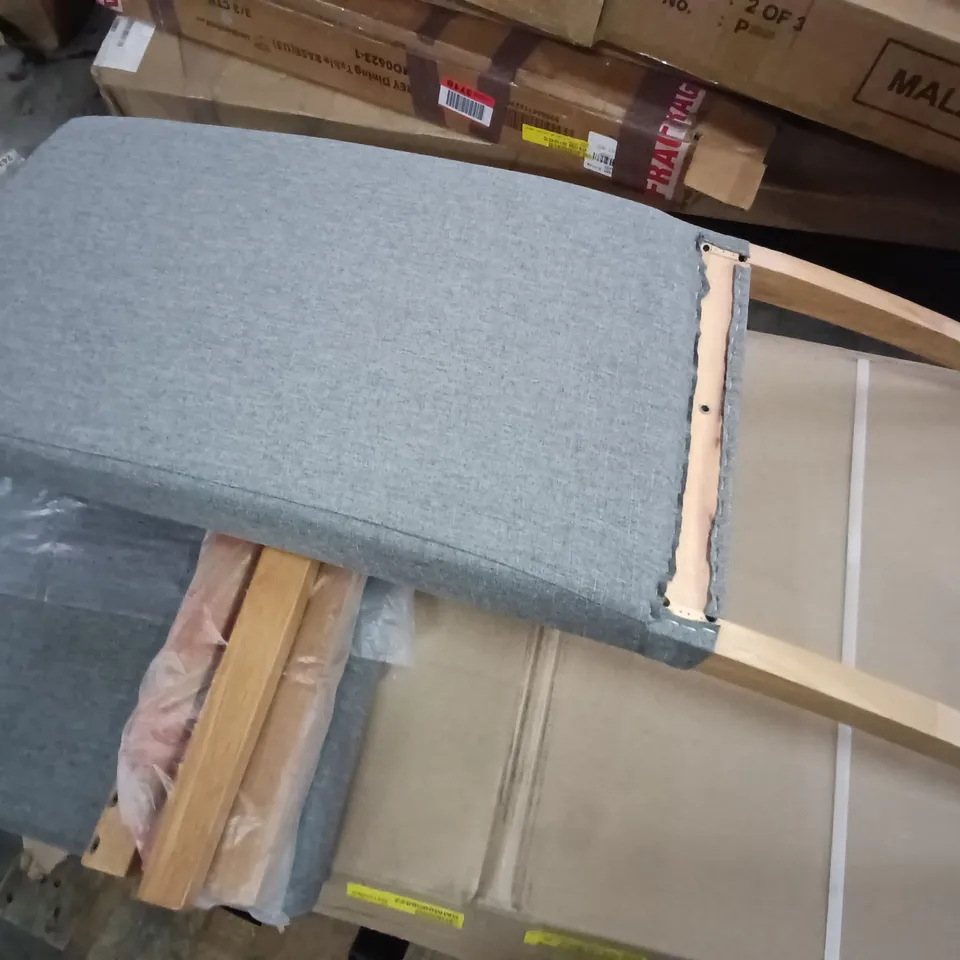 BOXED PAIR OF RIMINI DINING CHAIRS IN NATURAL OAK/GREY FABRIC