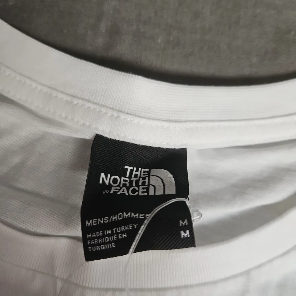 THE NORTH FACE MEN'S T-SHIRT, WHITE, SIZE M