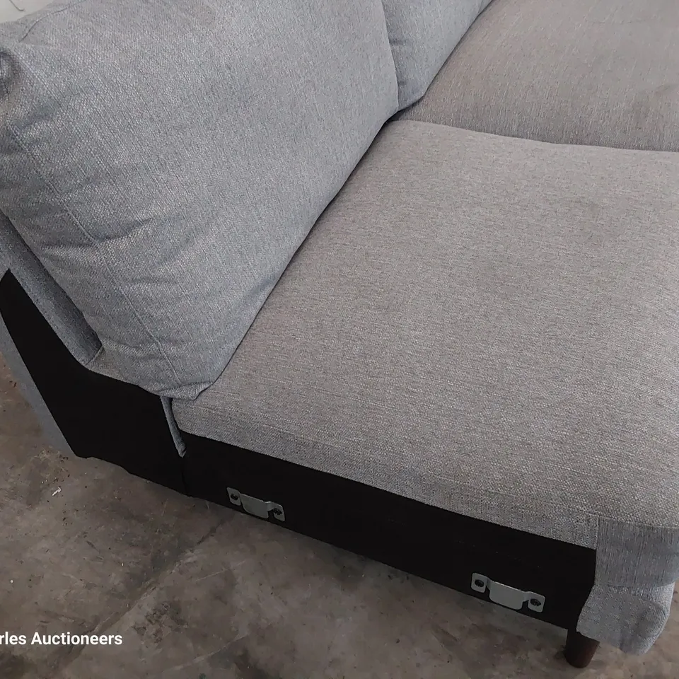 THREE SEATER SECTION GREY FABRIC 