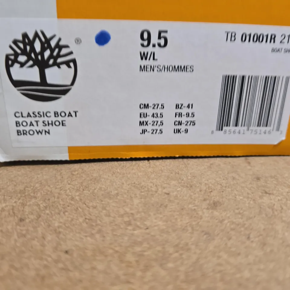 BOXED PAIR OF TIMBERLAND CLASSIC BOAT BOAT SHOE BROWN – UK SIZE 9