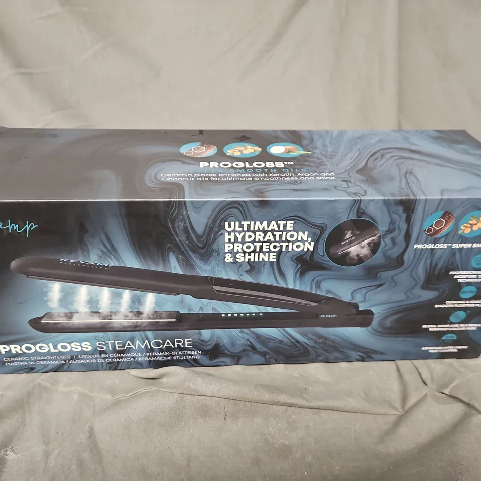 REVAMP PROGLOSS STEAMCARE  CERAMIC STRAIGHTENER 