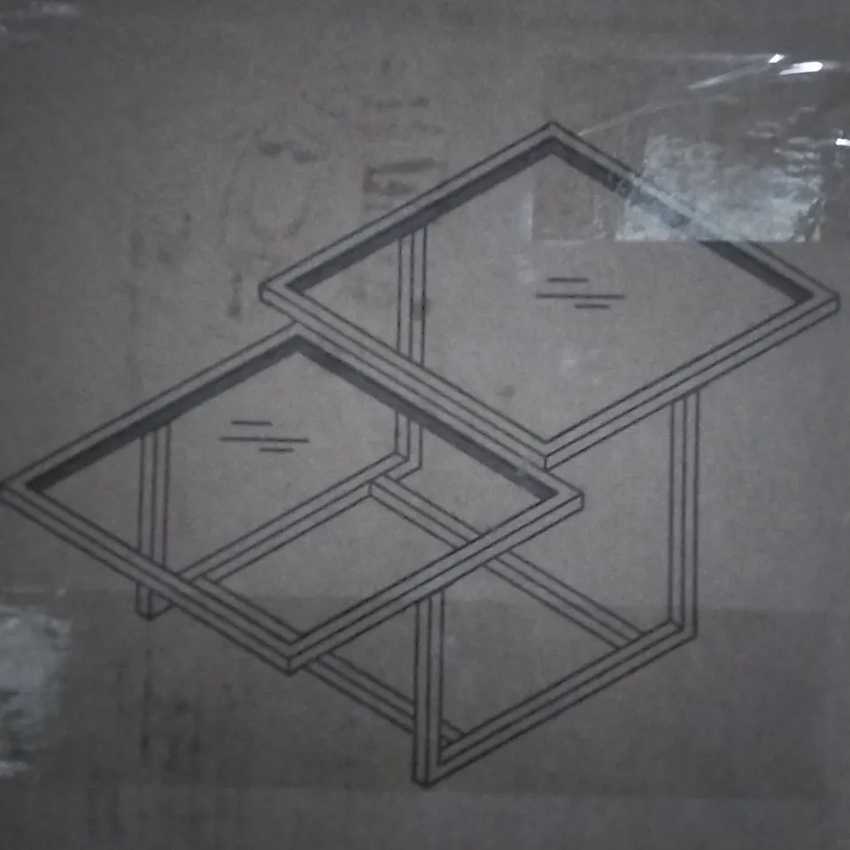 TWO TIER COFFEE TABLE WITH BLACKENED BRONZE FINISH 