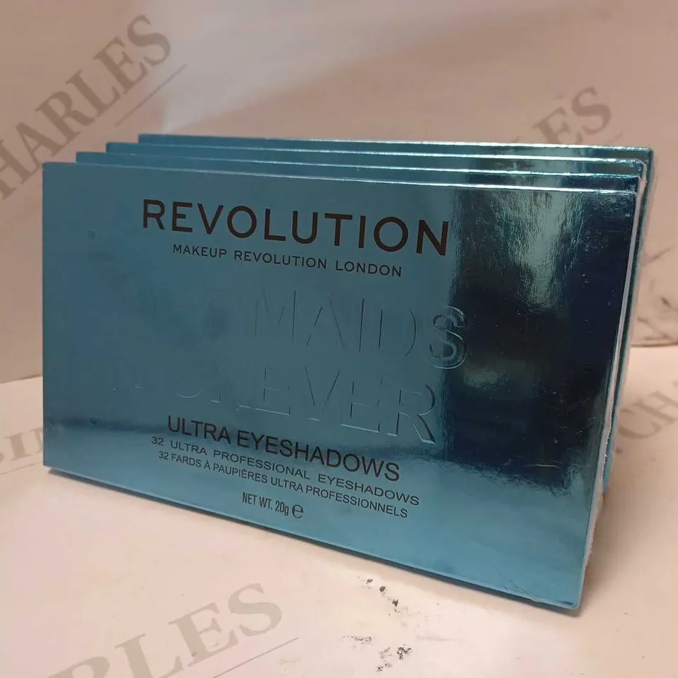 LOT OF 4 REVOLUTION MERMAIDS FOREVER EYESHADOW PALETTES
