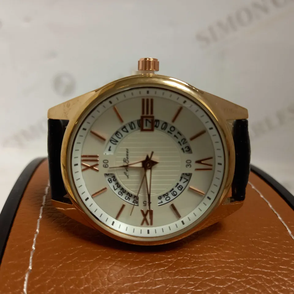 LA BANUS DATE DIAL LEATHER STRAP WRISTWATCH  RRP £625