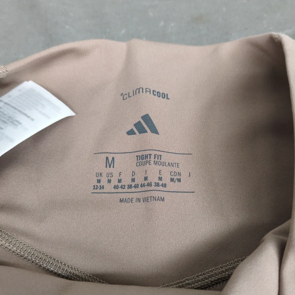 ADIDAS CLIMACOOL TAUPE WOMEN'S 7/8 LEGGINGS, SIZE M (UK 12-14 / EU 40-42), TAG ATTACHED