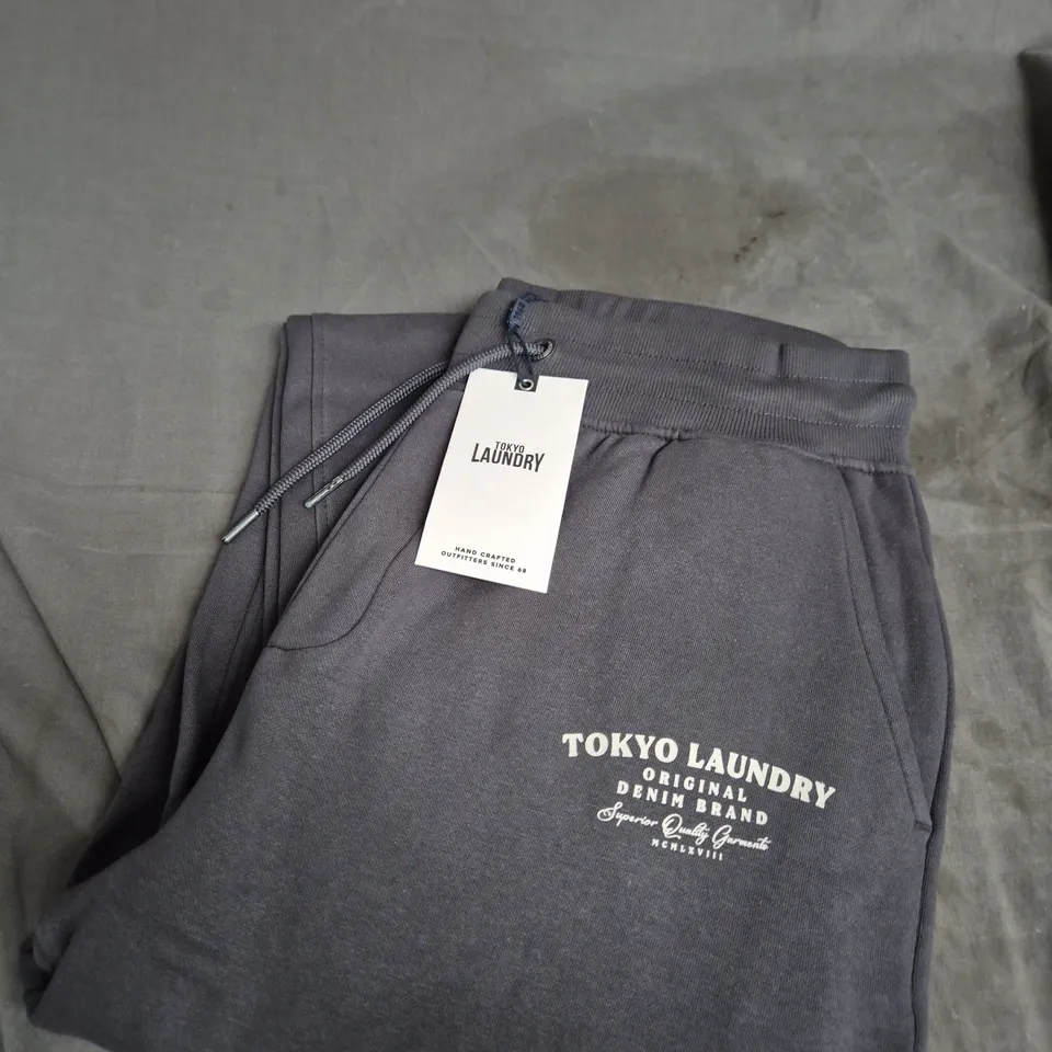 TOKYO LAUNDRY JOGGERS – DARK GREY WITH DRAWSTRING WAIST - SIZE M