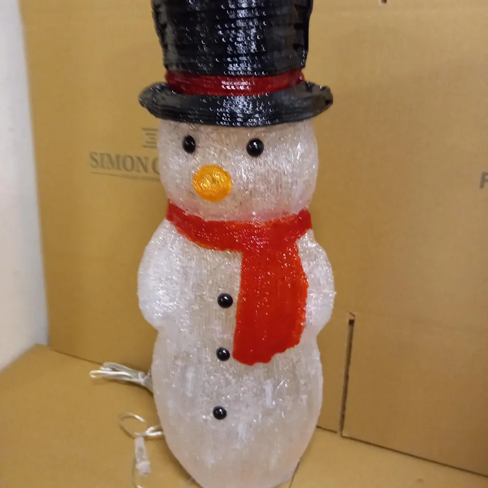 50CM SNOWMAN WITH TIMER ICE WHITE LEDS