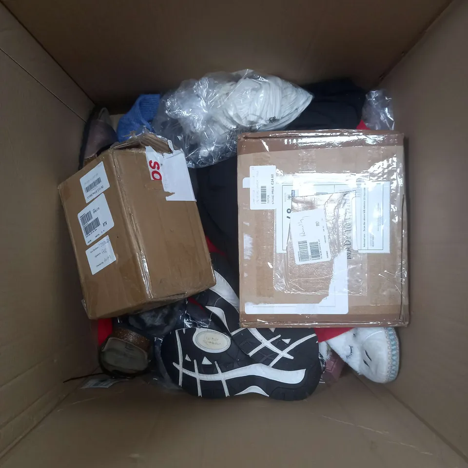 APPROXIMATELY 20 ASSORTED HOUSEHOLD PRODUCTS TO INCLUDE SANDLES, SHOES, DAVINA GYM BALL ETC