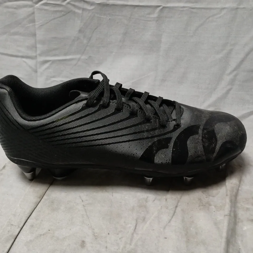 CANTERBURRY STAMPEDE BLACK FOOTBALL BOOTS - UK 12