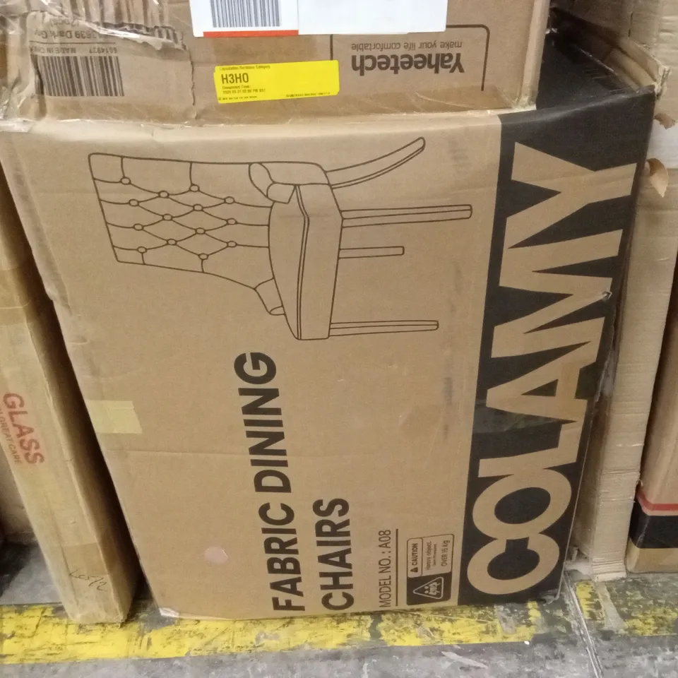 BOXED SET OF 2 COLAMY FABRIC DINING CHAIRS (1 BOX)