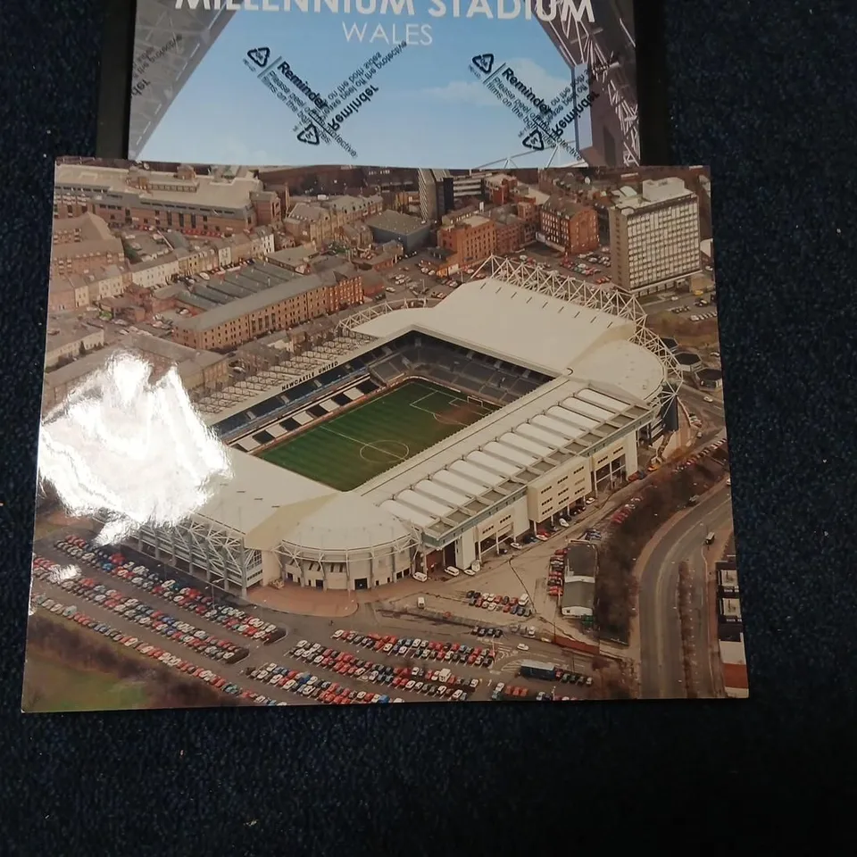 FIVE ASSORTED SPORTING STADIUM ART WORKS