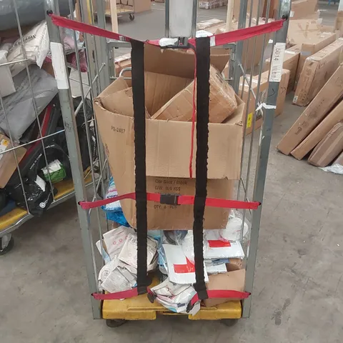 CAGE OF ASSORTED CONSUMER PRODUCTS/FURNITURE PARTS INCLUDING: 'L' PLATES, PLAYPEN ECT // CAGE NOT INCLUDED 