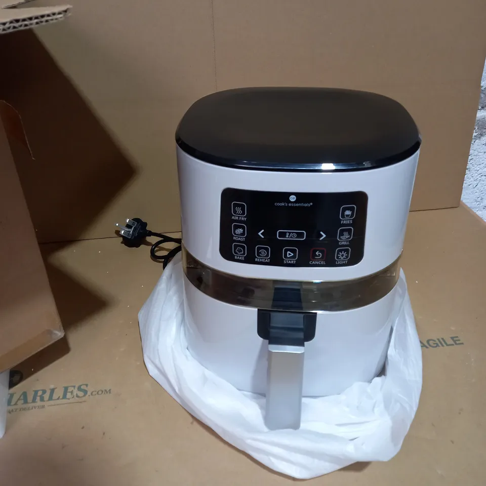 COOK'S ESSENTIALS 4.0L AIR FRYER WITH DIGITAL TOUCHSCREEN & VIEWING SCREEN - COOL GREY