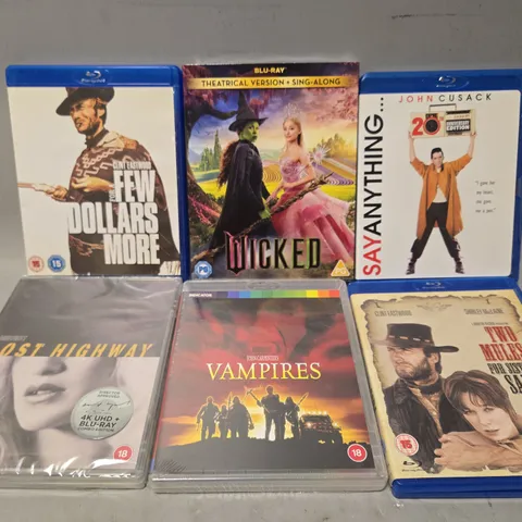 APPROXIMATELY 15 ASSORTED DVDS INCLUDE - FEW DOLLARS MORE , TWO MULES FOR SISTER SARA , LOST HIGHWAY ETC