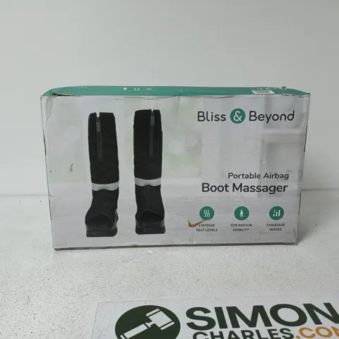 BLISS AND BEYOND PORTABLE AIRBAG BOOT MASSAGER