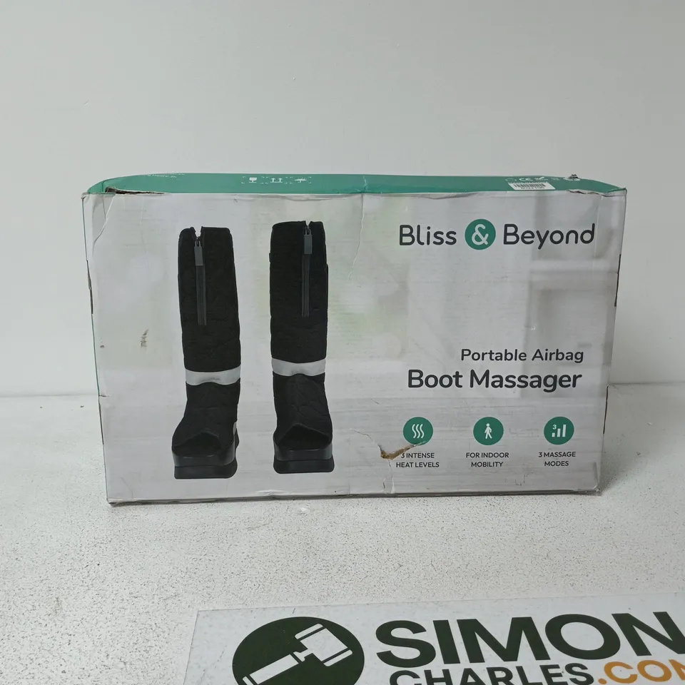 BLISS AND BEYOND PORTABLE AIRBAG BOOT MASSAGER