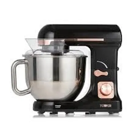 BOXED TOWER STAND MIXER IN BLACK/ROSE GOLD
