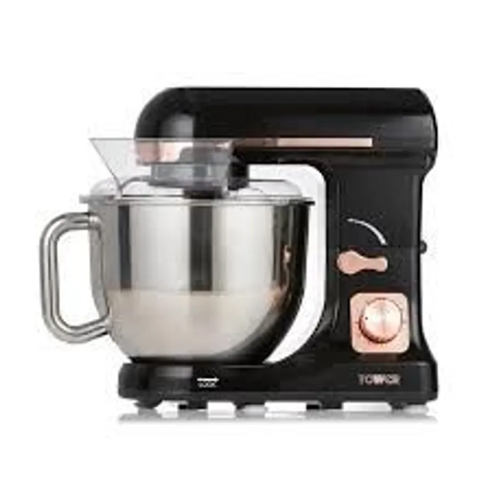 BOXED TOWER STAND MIXER IN BLACK/ROSE GOLD
