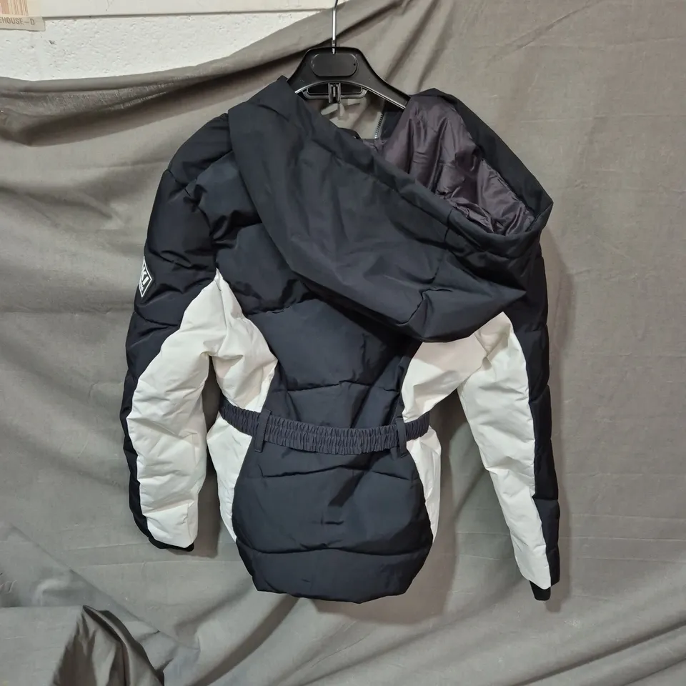 JACK WILLS SKI JACKET – WOMEN'S, NAVY WITH WHITE PANELS, UK 10