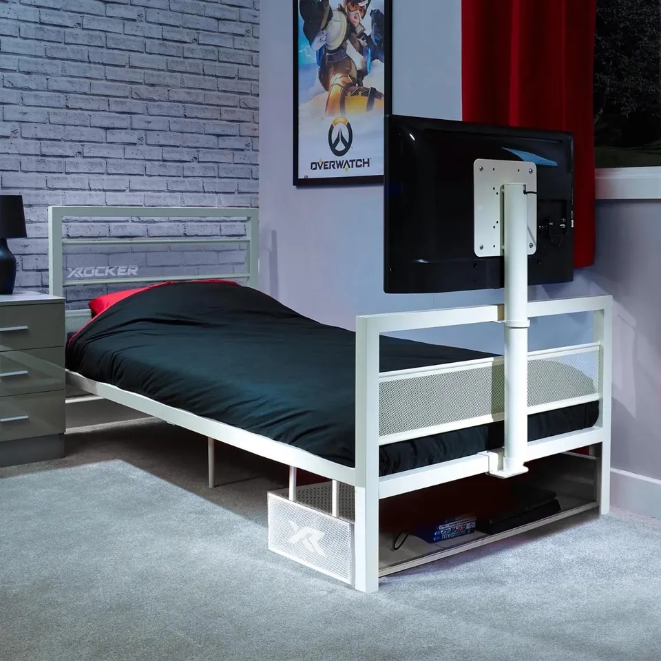 X ROCKER BASECAMP SINGLE TV GAMING BED