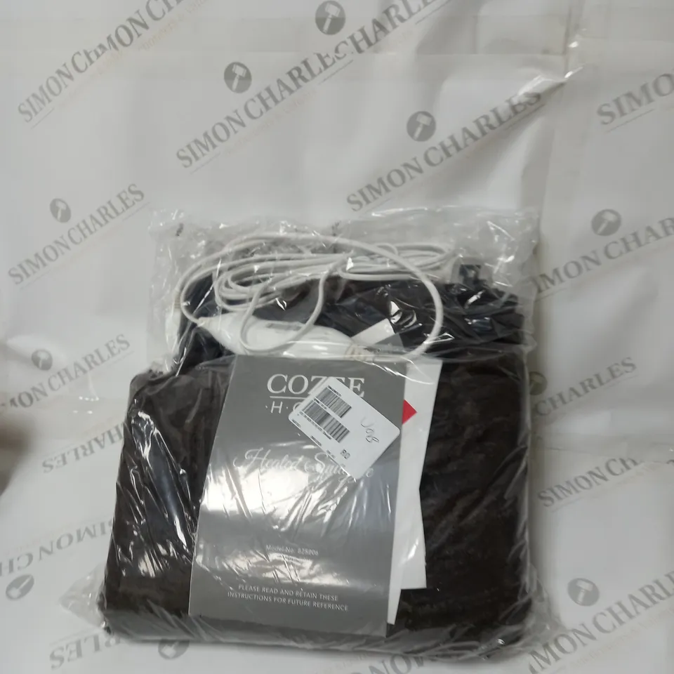 COZEE HOME HEATED SNUGGLE WRAP CHOCOLATE 