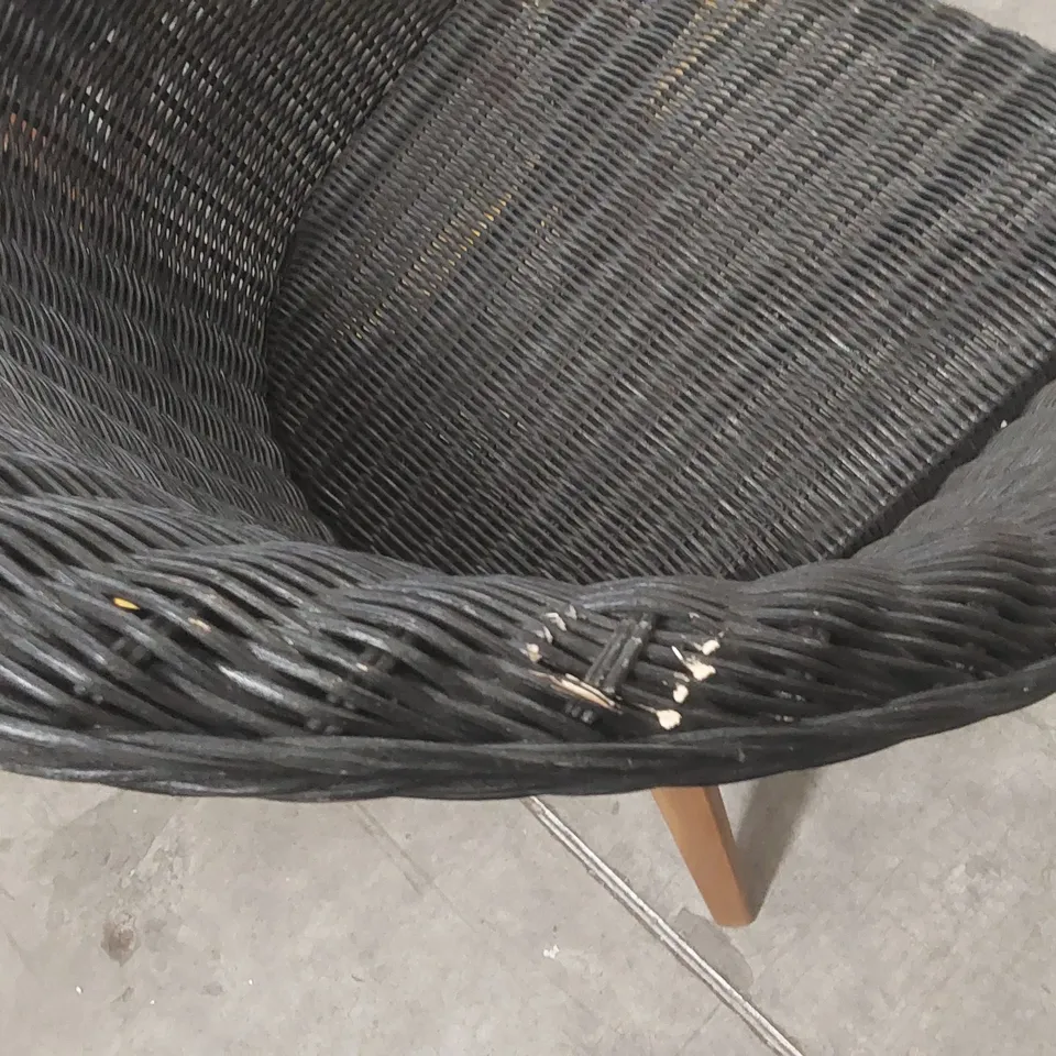 SET OF 3x DESIGNER RATTAN CHAIRS