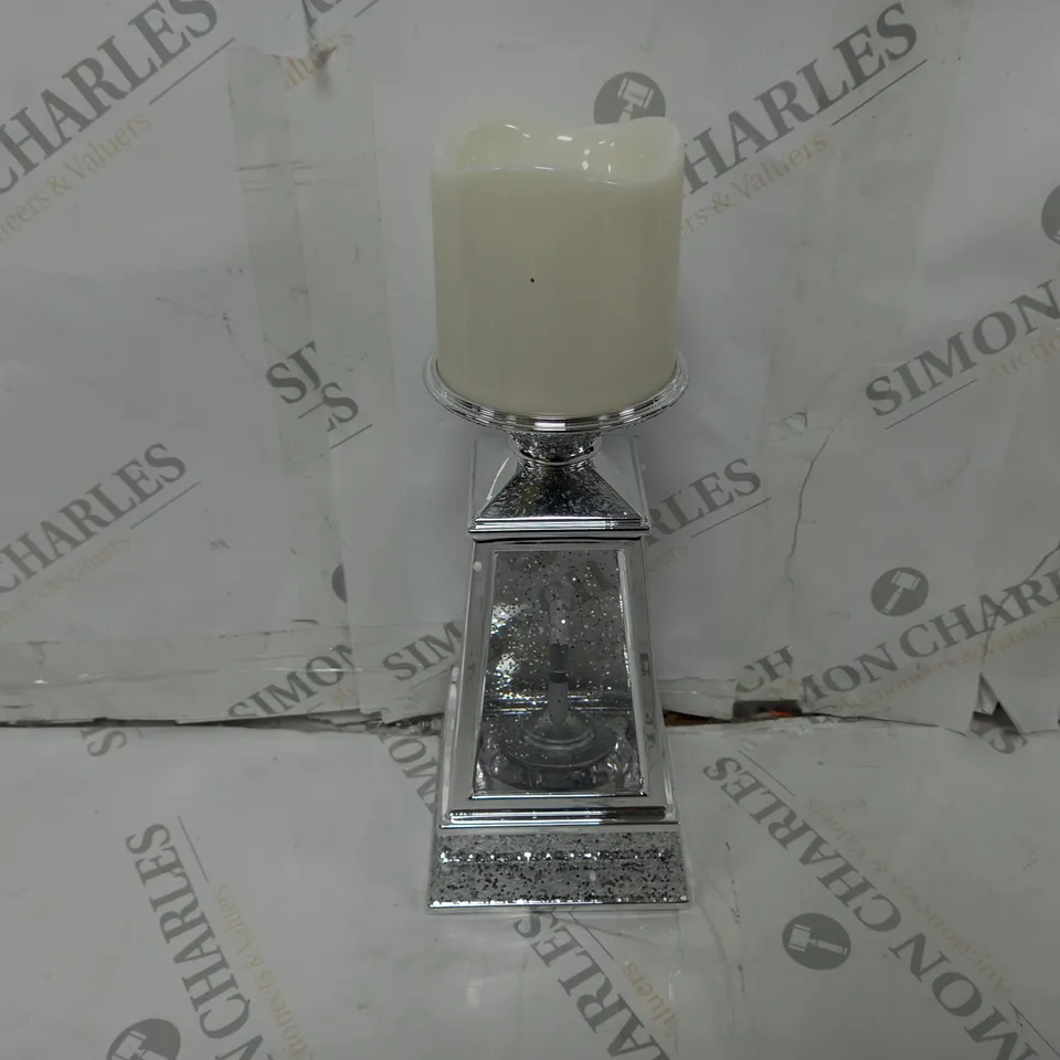 JM BY JULIEN MACDONALD FLAMELESS CANDLE HOLDER WITH SWIRLING GLITTER
