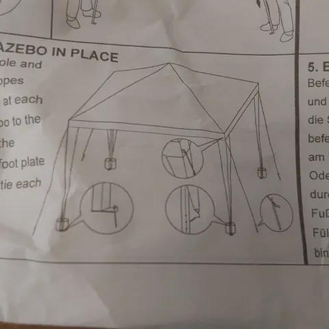 BOXED YUEBO GAZEBO 3X3 FOLDING WATERPROOF GAZEBO - COLOURS MAY VARY