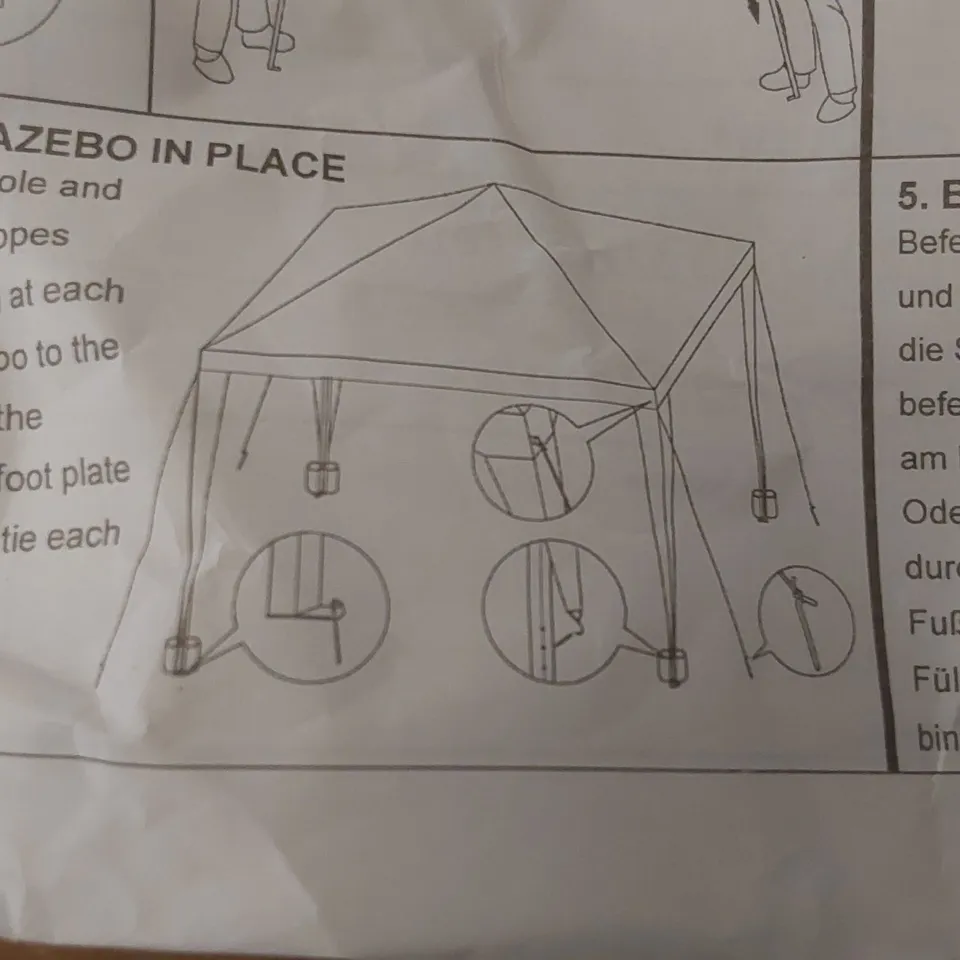 BOXED YUEBO GAZEBO 3X3 FOLDING WATERPROOF GAZEBO - COLOURS MAY VARY