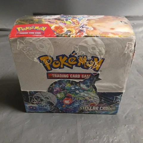 SEALED POKEMON SCARLETT & VIOLET STELLAR CROWN SET OF APPROXIMATELY 36 PACKS OF TRADING CARDS