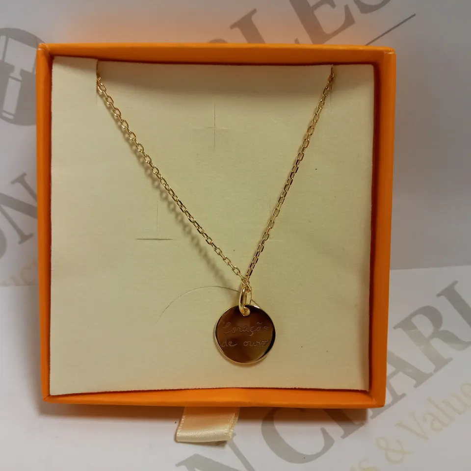 MERCI MAMAM GOLD EFFECT CHAIN NECKLACE WITH PERSONALISED PENDANT 