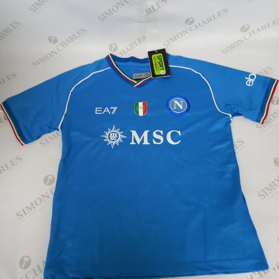 NAPOLI FC HOME SHIRT WITH SHORTS SIZE 24