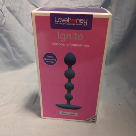 LOVEHONEY IGNITE ANAL BEADS – PURPLE SILICONE BEADS, BOXED