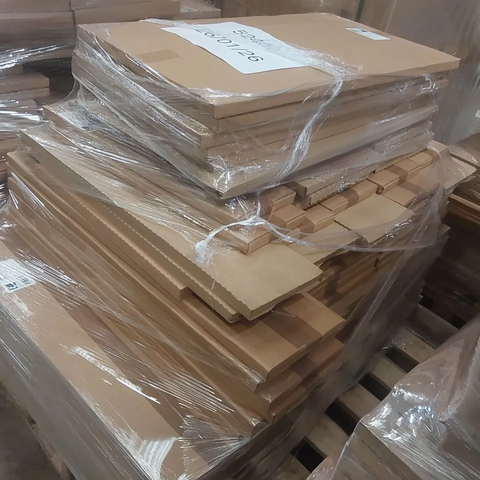 PALLET CONTAINING A LARGE QUANTITY OF ASSORTED BATHROOM FURNITURE PARTS INCLUDING: DEEP BASE END/INFIL PANELS, BASE DOOR ECT
