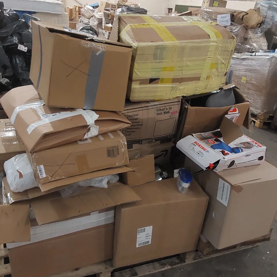 PALLET TO CONTAIN A LARGE ASSORTMENT OF CONSUMER PRODUCTS/FURNITURE PARTS 