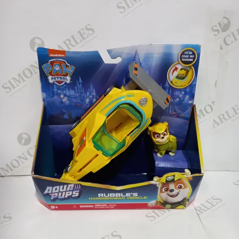 PAW PATROL AQUA PUPS RUBBLES HAMMERHEAD VEHICLE