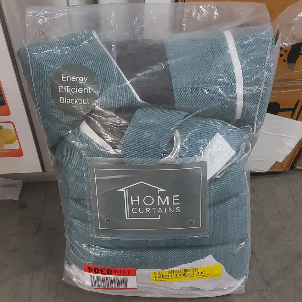 BAGGED GARDUNIO ROOM DARKENING EYELET/RINGTOP CURTAIN PAIR - TEAL // SIZE UNSPECIFIED 