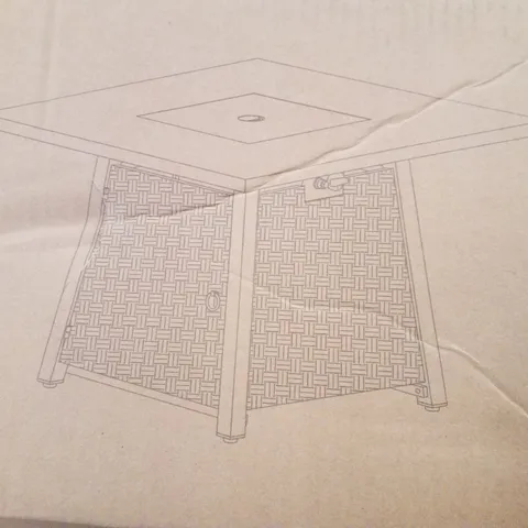 BOXED 35" GAS FIRE PIT TABLE - NATURE