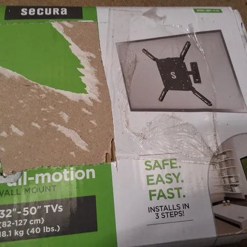 BOXED SECURA QMF110-B2 FULL-MOTION TV WALL MOUNT FOR 32–50 INCH TVS QMF110-B2