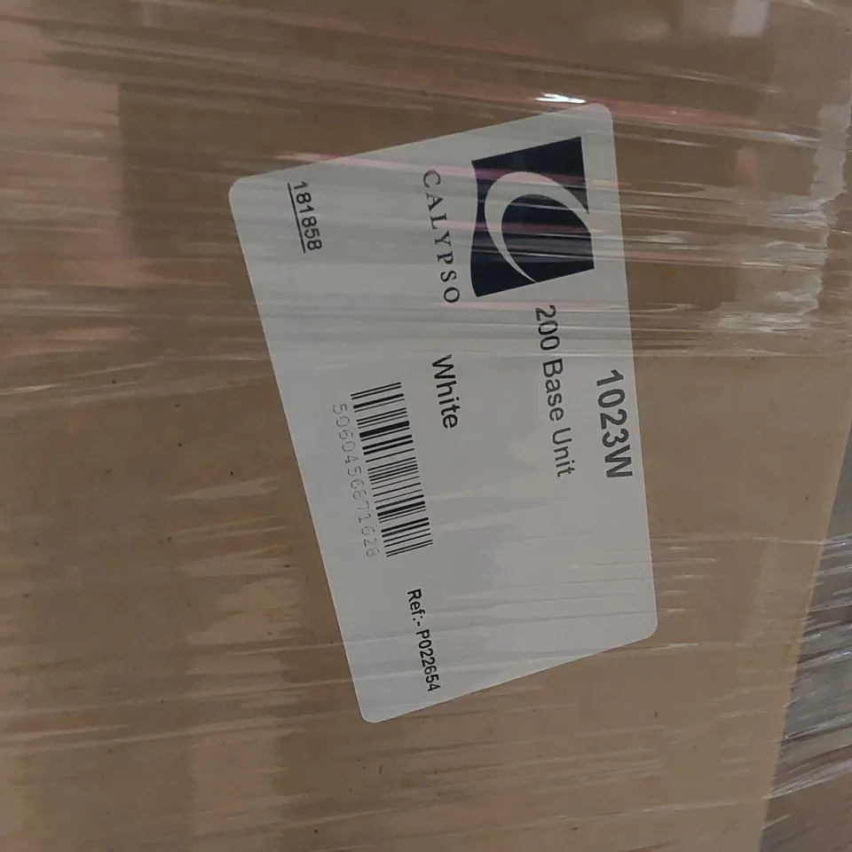 PALLET CONTAINING A LARGE ASSORTMENT OF BATHROOM FURNITURE PARTS INCLUDING: CALYPSO BASE UNITS ECT