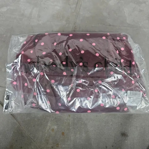 BAGGED NOBODYS CHILD SCOOP NECK LS TOP IN BURGUNDY - UK 14